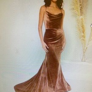 Velvet evening gown